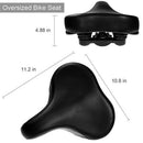Oversized Bike Seat Wide Bicycle Saddle For Outdoor Stationary Road Bicycle