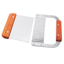 2 Pieces Straight Wavy Wax Vegetable Dough Soap Cutter Loaf Cake Potato Slicer