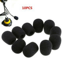 10PCS Microphone Headset Grill Windscreen Filters Sponge Foam Mic Cover Black