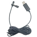 2.5mm USB Microphone for Computer, Lavalier Lapel Clip-on Mic fit for Laptop,