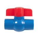2pcs 20mm Full Port Non slip Handle Lever PVC Ball Valve Blue Red