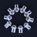 10pcs Car White T5 B8.5D Gauge 5050 1SMD LED Speedo Dashboard Side Light Bulbâ„–[