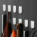 8 pieces Stainless Steel Self-adhesive Sticky Hooks Wall Storage Hanger