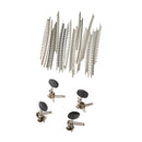 20Pcs Cupronickel Ukulele Fretwires with 4pcs 2R2L Metal Ukulele Tuning Keys 4