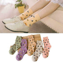 1 Pair Women Cute Cat Pattern Cotton Socks Anti-slip Fast Breathable T4J9