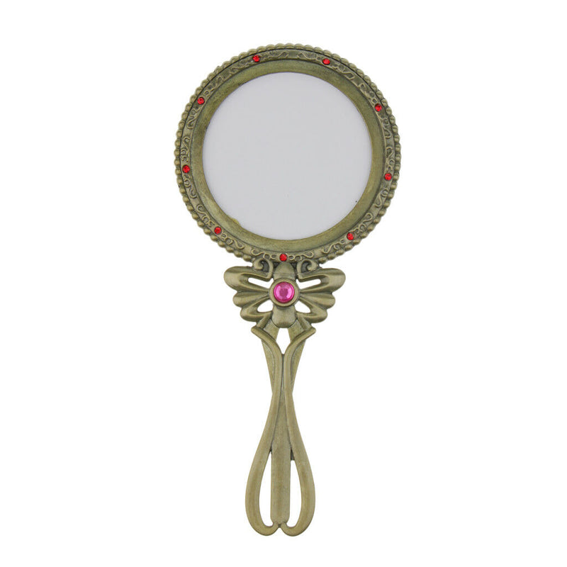 Lady Retro Hand Held Vanity Round Mirror Makeup Dresser Pocket Size Mirror