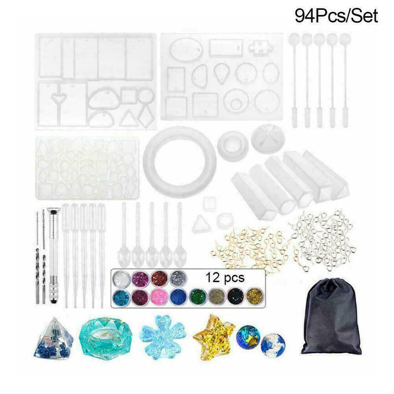 1* 147Pcs/Set Crystal Glue Mould Kit For DIY Handmake R9X6
