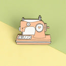 Cute Enamel Sewing Machine Lapel Collar Pin Corsage Brooch Women Jewelry Gift TE