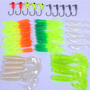 Artificial Small Lead Head Hook Lure Combination Fishing Soft Lure Bait S WDN