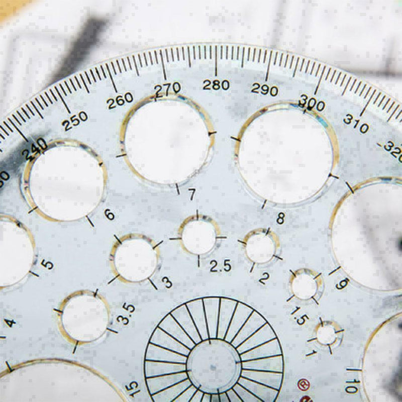 360 Degree Full Circle Plastic Protractor Angle Finder Measuring Ruler Temp I6E7