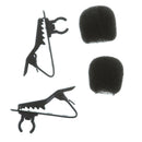 Dual-Head Lavalier Clip-on Omni-directional Condenser Microphones