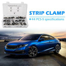44pcs Stainless Steel Rubber Lined P Cable Clips Hose Pipe Clamps for Boat RV