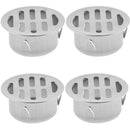 4 Pieces Stainless Steel Shower Bathroom Kitchen Anti-odor Round Floor Drain
