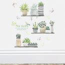 garden plant bonsai flower butterfly wall stickers home decor room kitchen FT