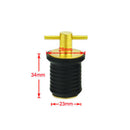 1 Inch Brass Snap Lock Drain Plug for Boats for Marine Deck Drainage