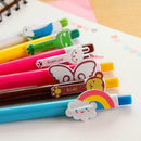Cute Cartoon Animals Ball Pen Needle Tip Black Novelty Students Pattern Gif M1W7