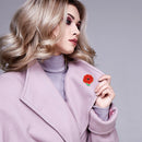 Flower Rhinestone Brooch Badge Jacket Lapel Women Dress Shirts Clothes Pins A