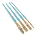 4x Wood Handle Bristle Hair Painting Brush for Watercolor Acrylic Painting