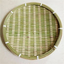 Bamboo Oval Shaped Fruit Plate Handmade Storage Tray Hand Knitted Bread Bas K8J3