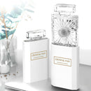 Folding Mini Perfume Fan Outdoor Camp Silent Electric Cooling Fan (White) A