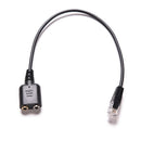 1Pcs 2 3.5mm to RJ9 Jack Adapter Convertor PC Headset Telephone Headset Cable JR