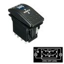 1x 12V Rocker Toggle Switch Blue LED Winch 7P In Out Light Car Momentary SPDT