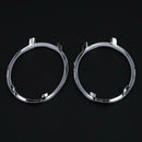 1 Pair Electroplating Front Fog Light Rings Trim Cover for Audi A4 B8 09-12 A