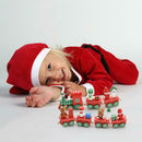 Mini Wood Christmas Train Children\'s toys for holiday decorations