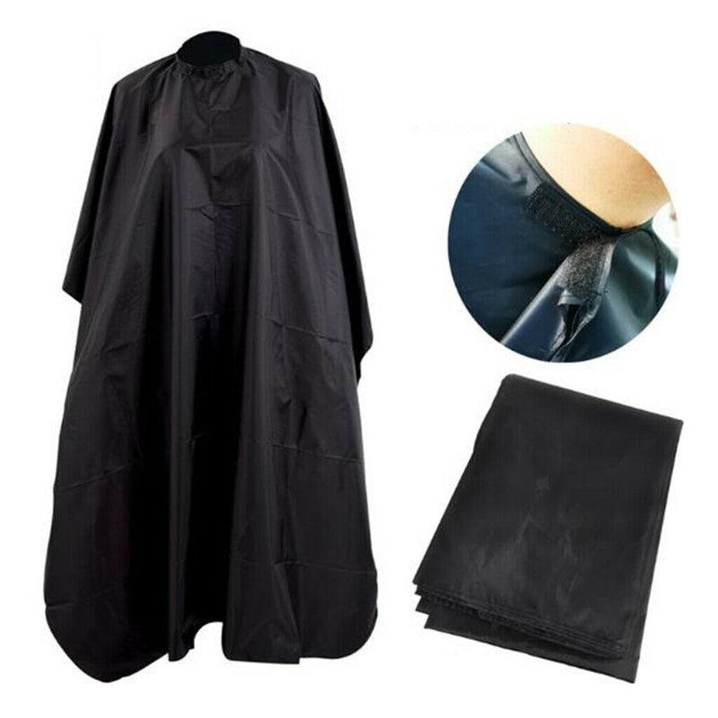 Set Of 2 90x140cm Hairdressing Cape Black Haircut Gown Reusable For Home