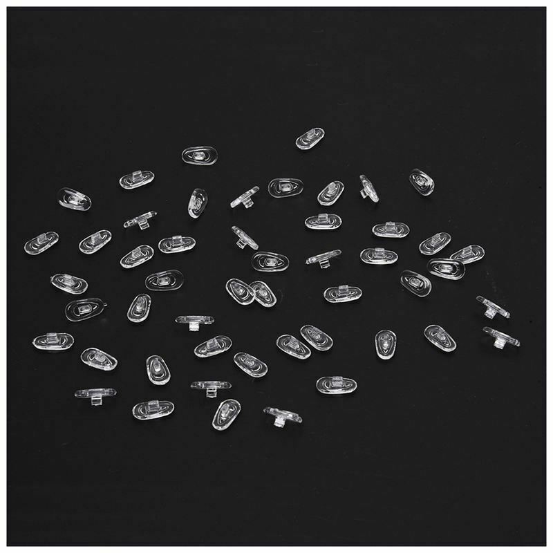 25 Pairs Silicone Eyeglass Nose Pads Oval Push On