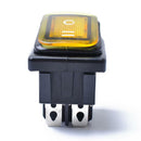 6 Pin On-Off-On Car Boat Lighted Rocker Toggle Switch Waterproof Yellow