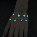 Fluorescent Bracelet Star Alloy Bracelet with Jewels Shining in the Dark Si A6G1