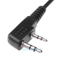 2Pcs D-Shape 2 Pin Earpiece Headset MIC PTT for Baofeng Kenwood TYT Radios