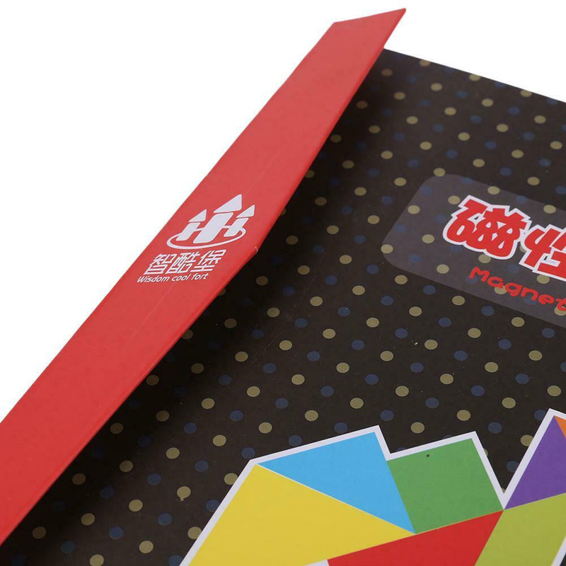 Wooden Magnetic Tangram Puzzles Jigsaw Plate Kids IQ Educational Toys Gifts
