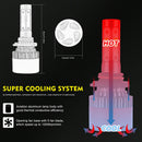 4-Sides LED Headlight Kit Hi/Lo Power Bulb 6000K Super Bright Head Light Lamp
