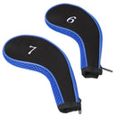 10 Pcs Golf Club Head Cover Number Printed With Zipper Golf Club Accessorie