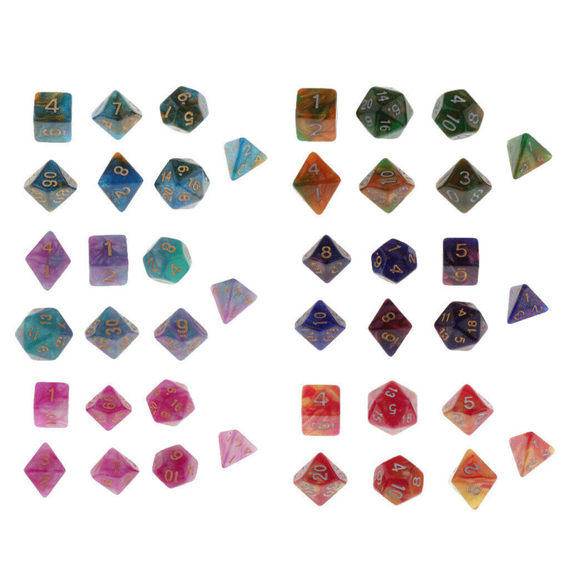 42x Creative 10-25mm Dice Role Playing for RPG Math Teaching Table Game