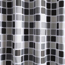 Black+white+gray Plaid Bathtub Bathroom Fabric Shower Curtain Waterproof Mi