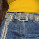 Fashion Women'S Rhinestone Belt Female Ten Row Bright Bride Wide Bling Crys
