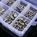 200PCS Stainless Steel Allen Head Socket Hex Set Grub Screw Assortment Cup Point