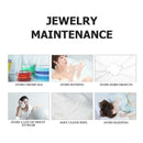 Women Rhinestone Geometric Zipper Dangle Stud Earrings Necklace Jewelry Set A
