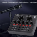 V8 Audio USB Headset Microphone Webcast Live Mixing Sound Multiple Card for PC