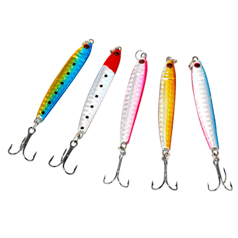 5Pcs/lot Heavy Duty Deep Sea Fishing Jigging Spoon Lures Metal Spinnerbaits