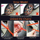 Reusable Universal Snow Auto Nylon Safety Self-Locking Orange Car Tire Anti