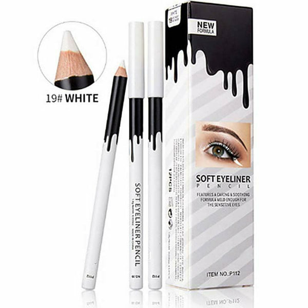 1PC White Eyeliner Pencil Eye Liner Waterproof Long Lasting Eye Brighten CDS