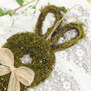 Spring Easter Bunny Wreath Rattan Rabbit Garland Hanger Window Party Decor