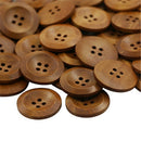 50pcs Round 4-holes Wooden Buttons Fit Sewing Scrapbooking Decoration 25mm Craft
