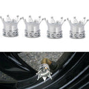 4 * Universal Chrome Crown Car Truck Tire Air Valve Stem Cover Caps Wheel Rims^^