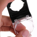 Black 22mm clear plastic push button switch guard protector LH BX
