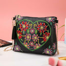 DIY Heart Flower Special Shaped Diamond Painting Leather Chain Shoulder Bag